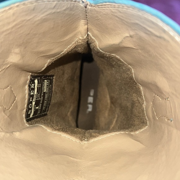 ROPER girls Turquoise Cowgirl Boots. Size 1 - Picture 8 of 10